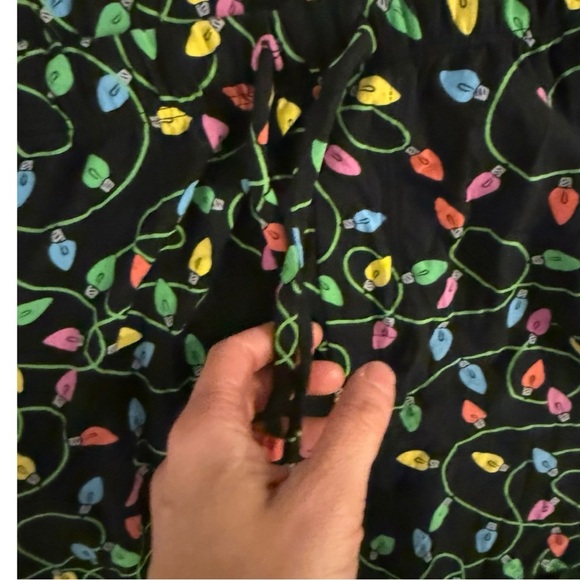 MEUNDIES WOMENS UltraModal™ Long Sleeve PJ Set - size L string lights print Xmas - Picture 11 of 12